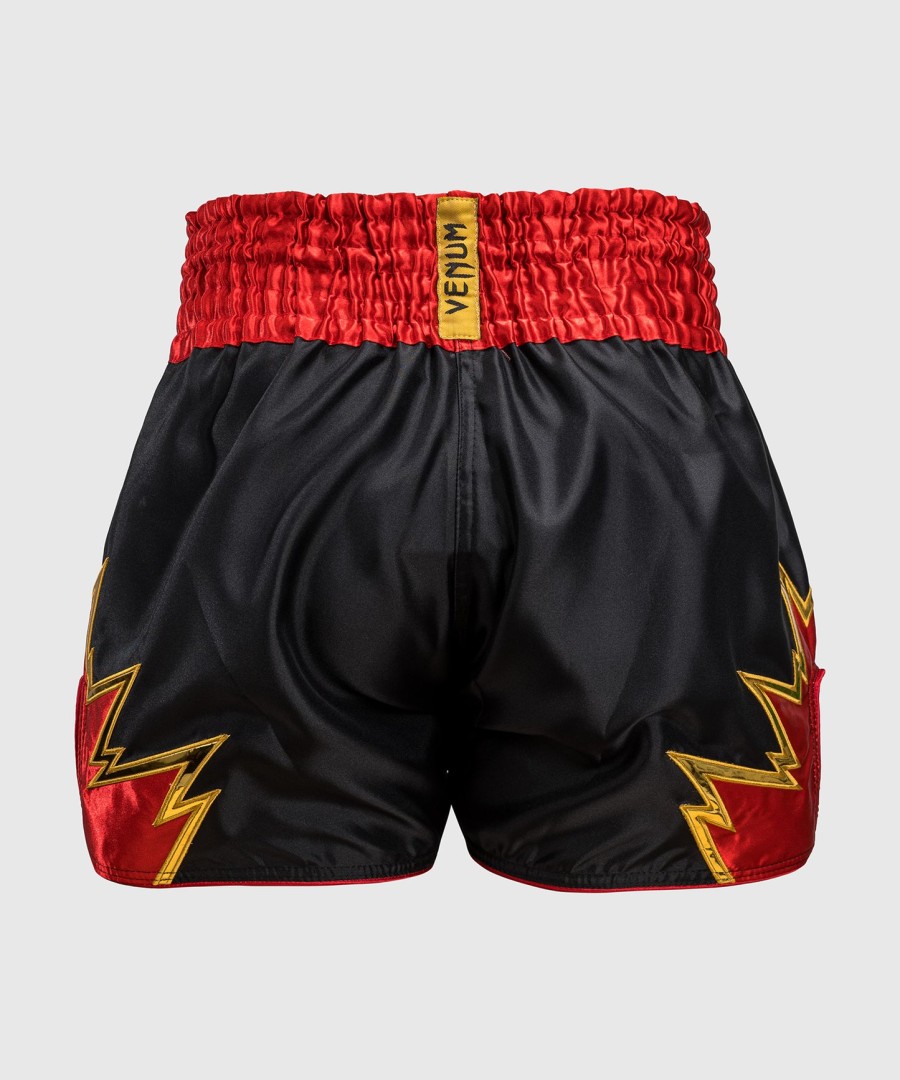 calção venum inferno muay thai - pretodouradovermelho