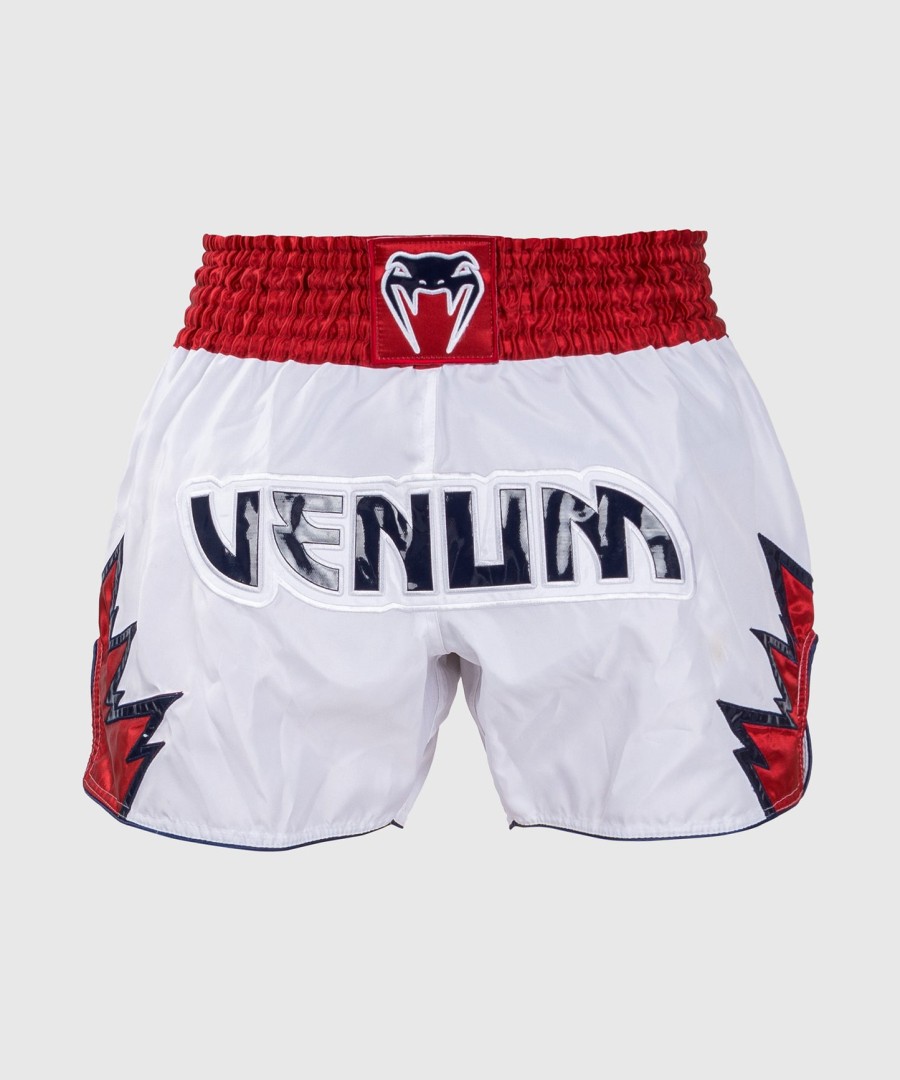 calções venum inferno muay thai - brancovermelho