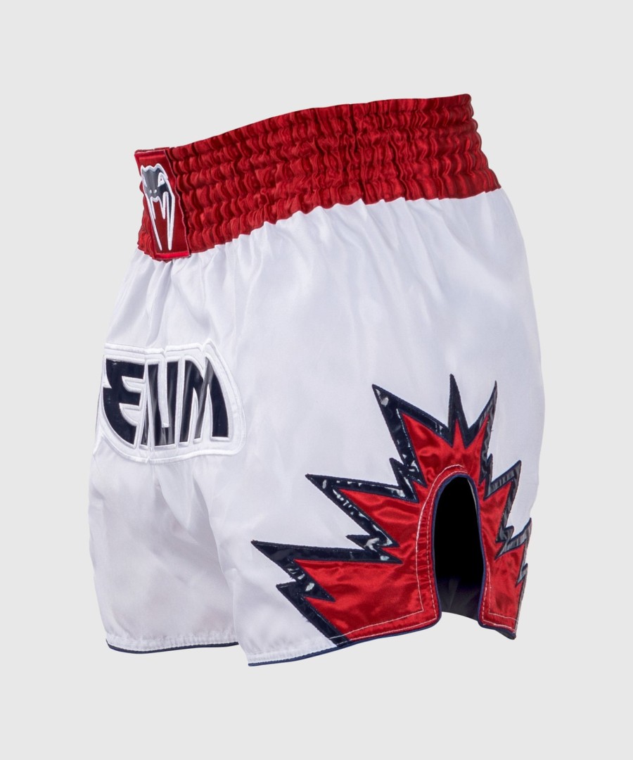 calções venum inferno muay thai - brancovermelho