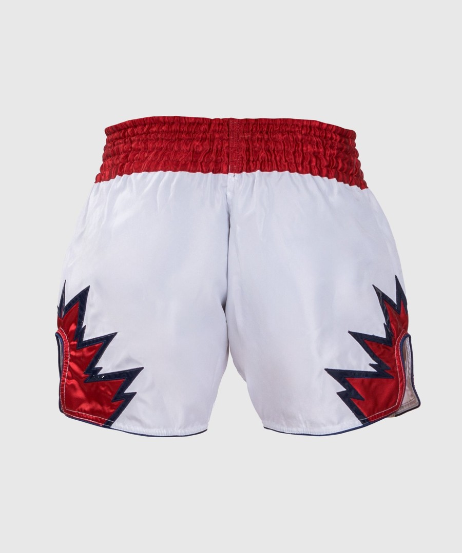 calções venum inferno muay thai - brancovermelho