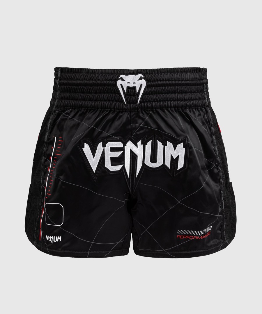 calções venum tactical xt muay thai - pretovermelho fogo