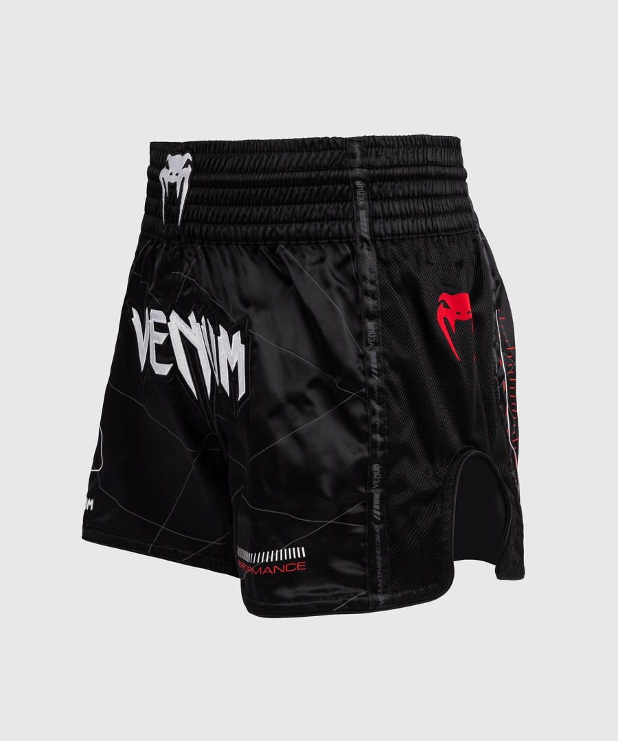calções venum tactical xt muay thai - pretovermelho fogo
