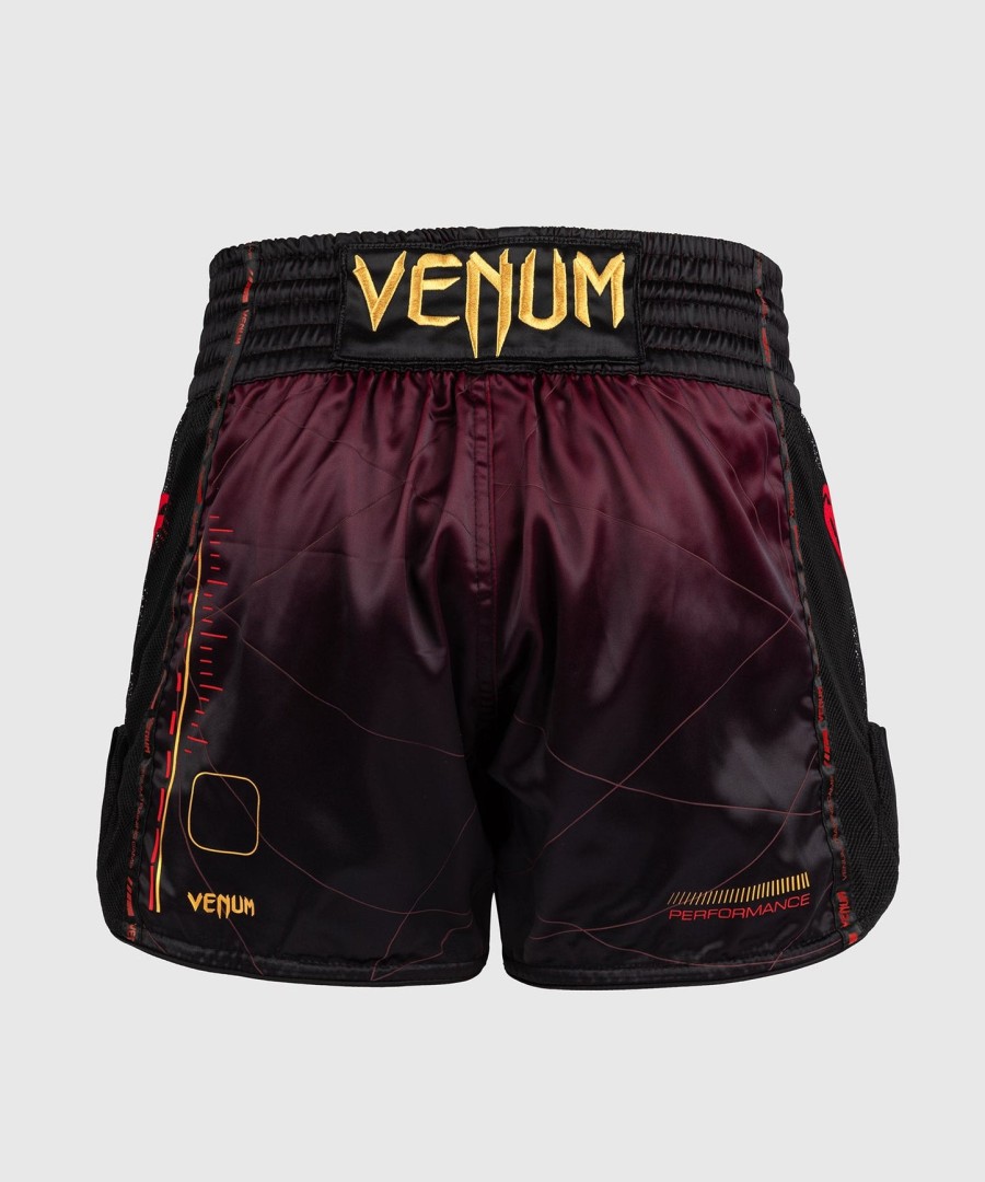 calções venum tactical xt muay thai - pretobordôdourado