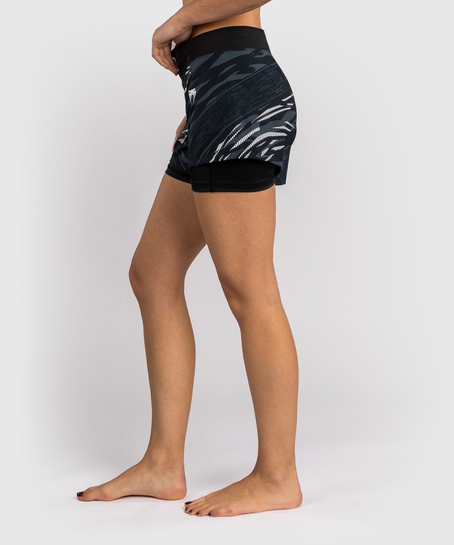 short de luta feminino ufc fusion by venum authentic fight night - preto