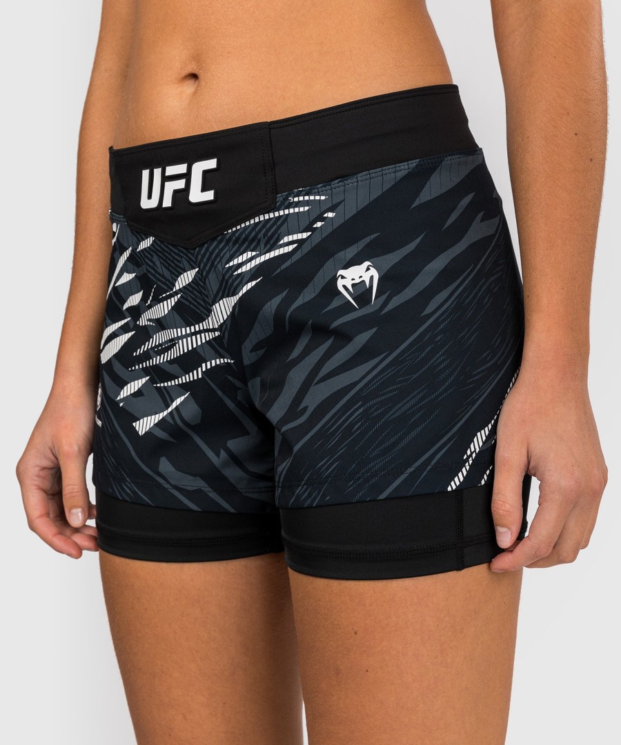 short de luta feminino ufc fusion by venum authentic fight night - preto