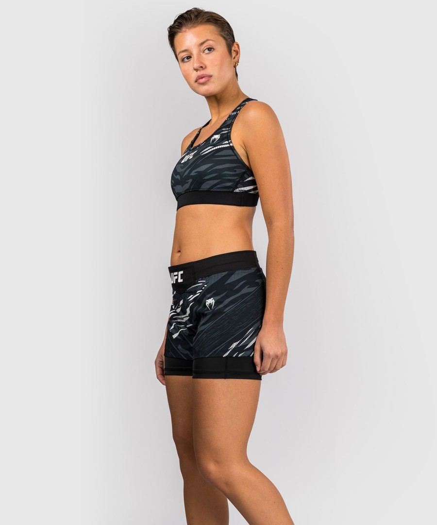 short de luta feminino ufc fusion by venum authentic fight night - preto
