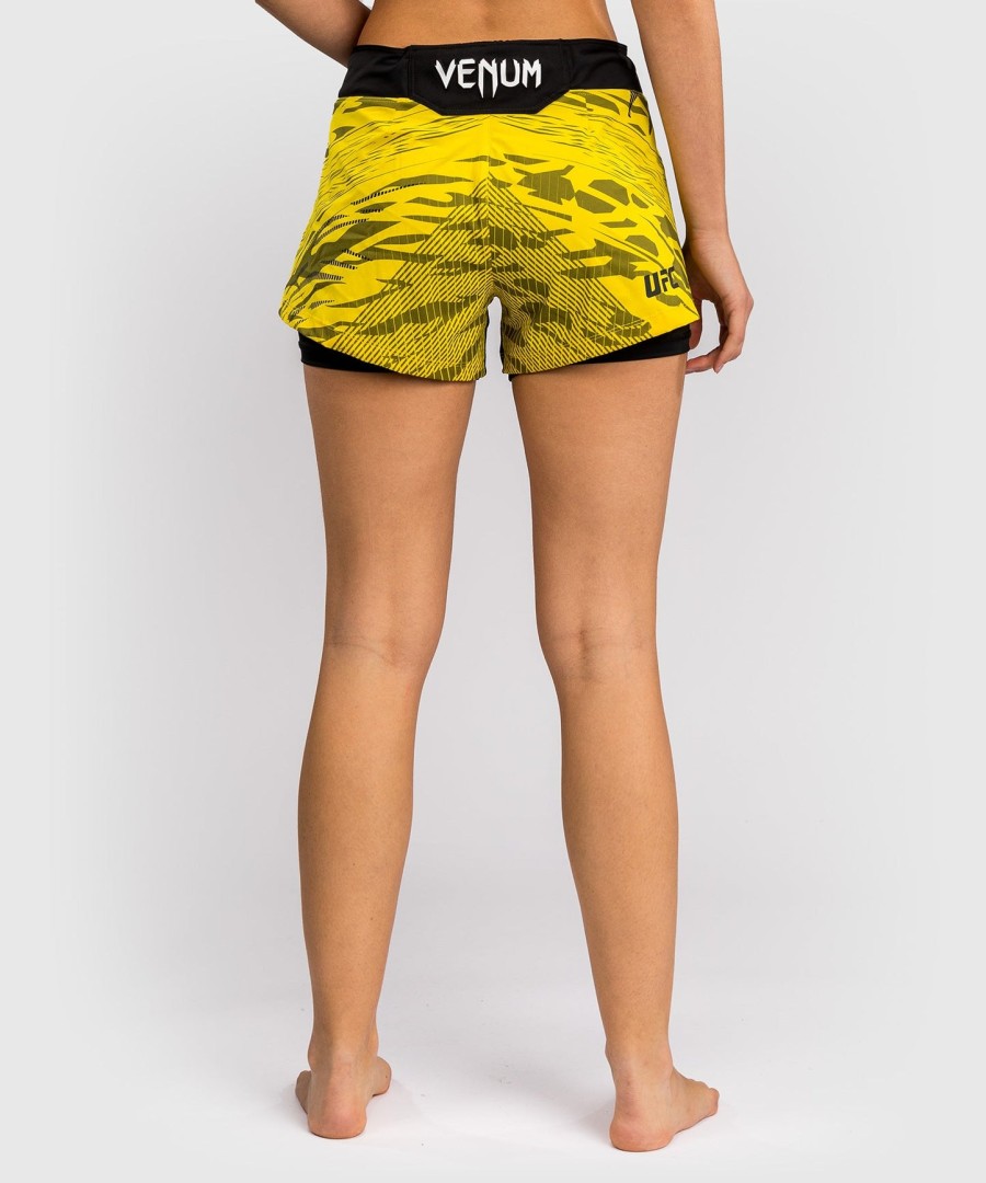 short de luta feminino ufc fusion by venum authentic fight night - amarelo