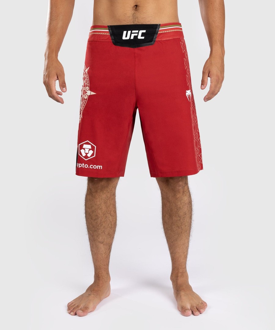 shorts de luta masculinos noche ufc by venum authentic fight night - ajuste longo - vermelho