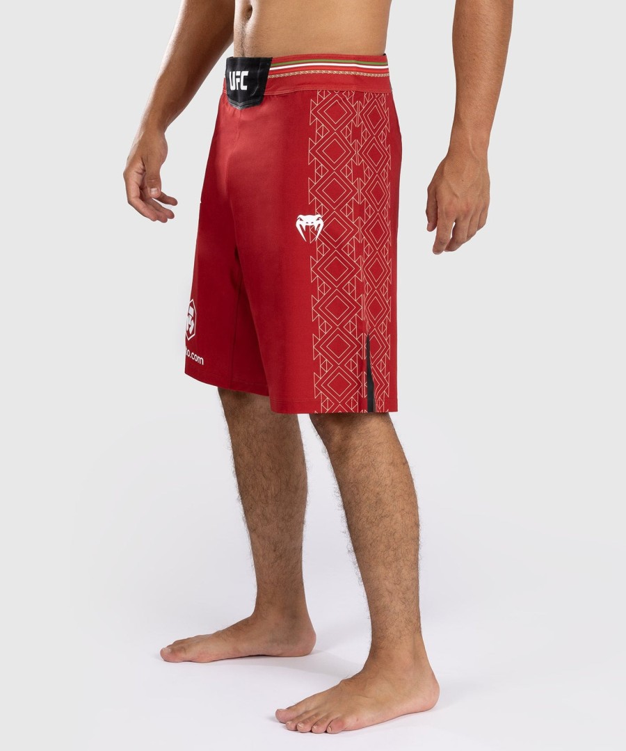 shorts de luta masculinos noche ufc by venum authentic fight night - ajuste longo - vermelho