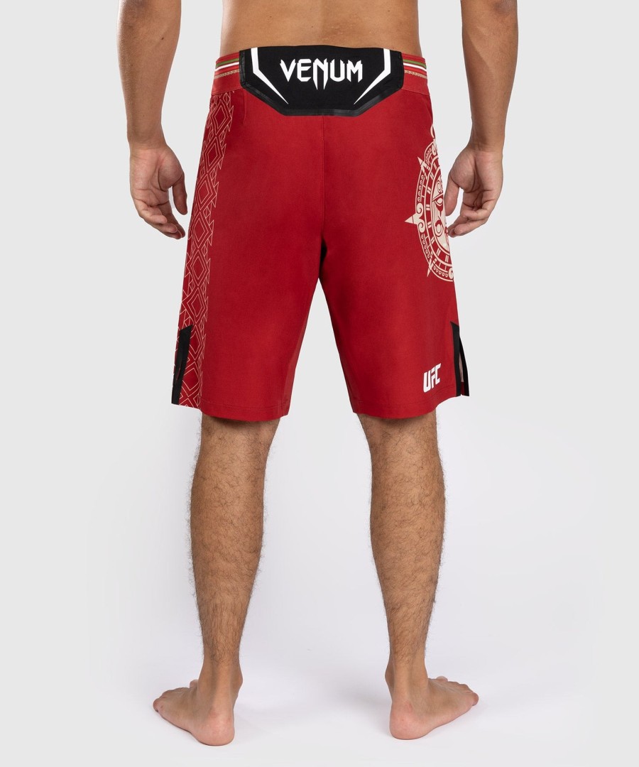 shorts de luta masculinos noche ufc by venum authentic fight night - ajuste longo - vermelho