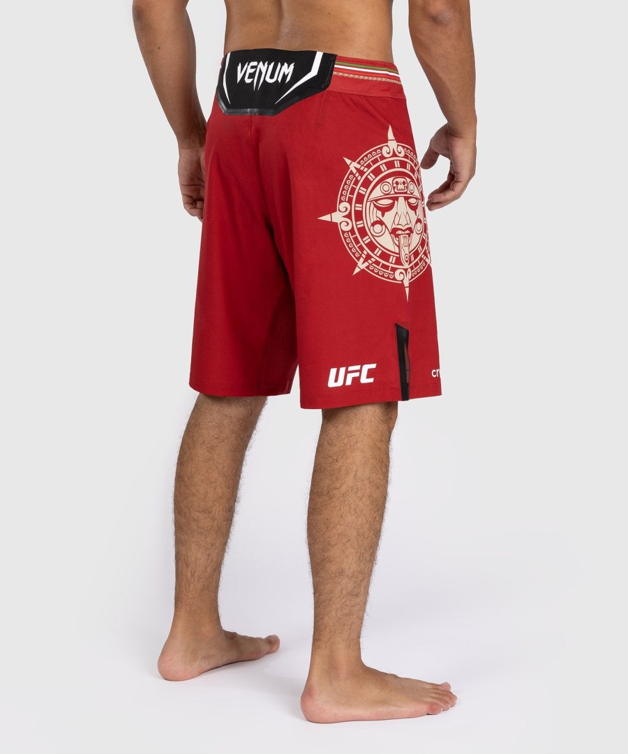 shorts de luta masculinos noche ufc by venum authentic fight night - ajuste longo - vermelho