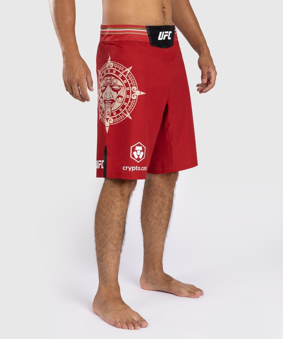 shorts de luta masculinos noche ufc by venum authentic fight night - ajuste longo - vermelho