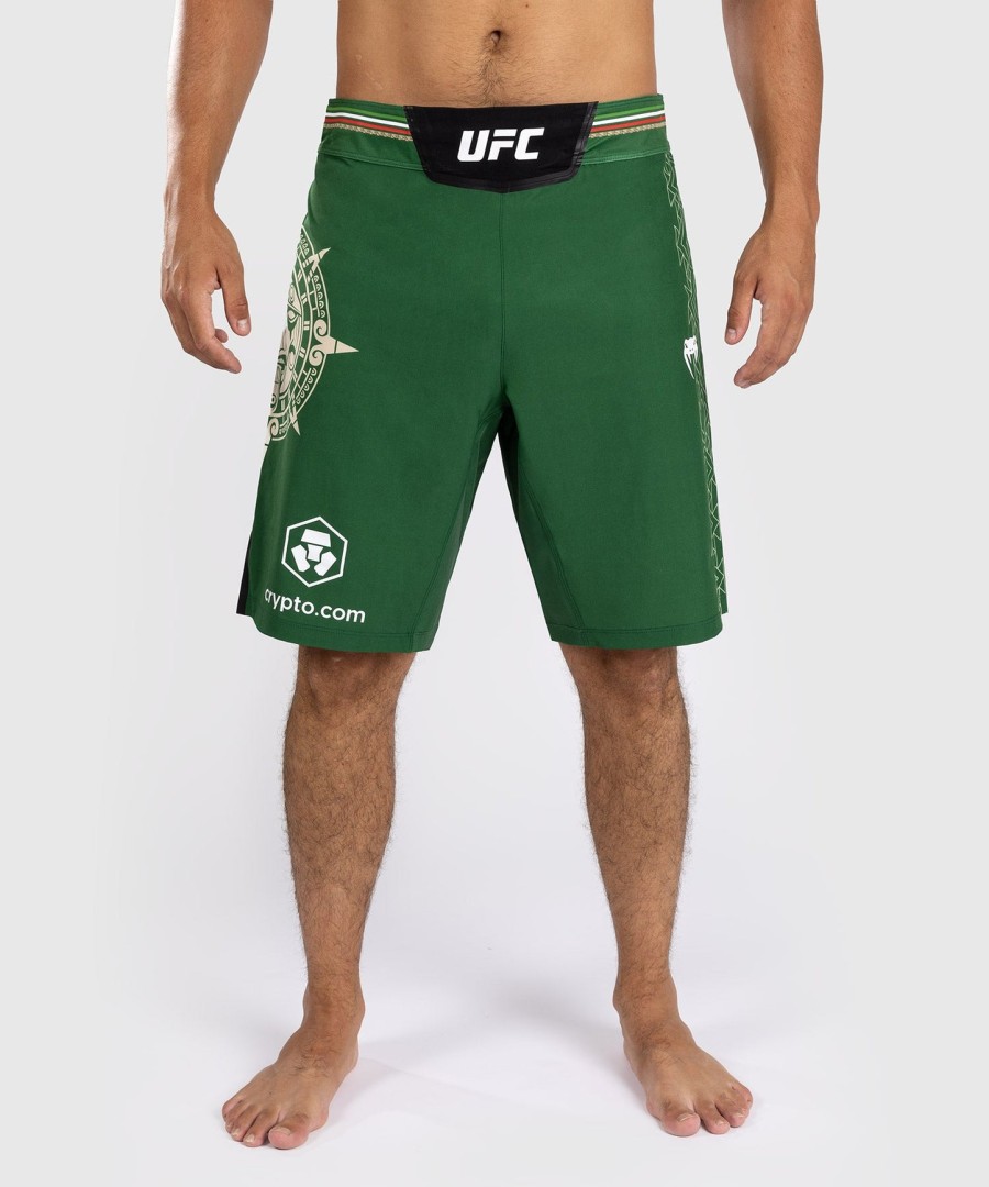 shorts de luta masculinos noche ufc by venum authentic fight night ajuste longo verde.