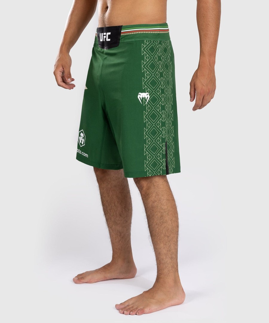 shorts de luta masculinos noche ufc by venum authentic fight night ajuste longo verde.