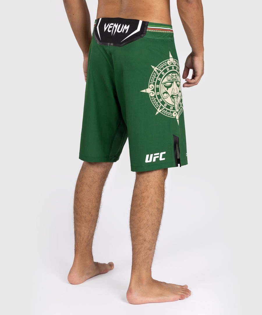 shorts de luta masculinos noche ufc by venum authentic fight night ajuste longo verde.