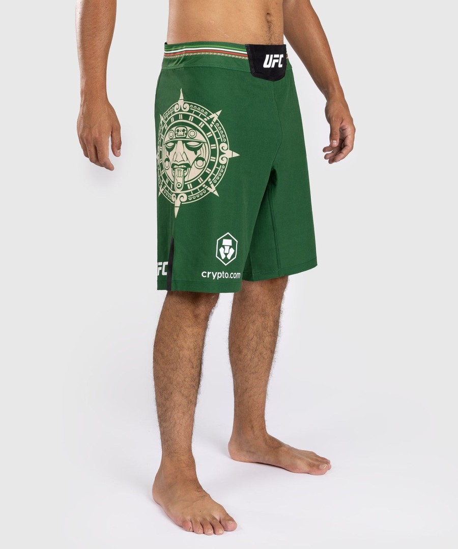 shorts de luta masculinos noche ufc by venum authentic fight night ajuste longo verde.