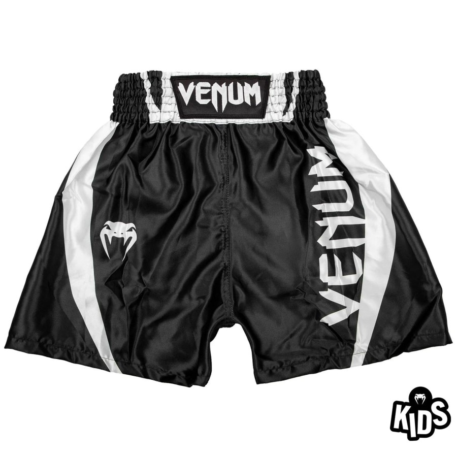 calções de boxe venum elite para crianças - pretobranco