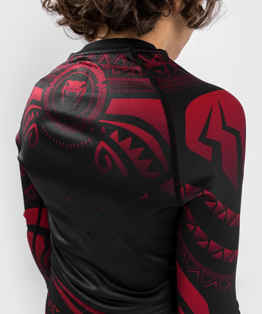 camiseta de proteção solar infantil venum nakahi - manga longa - pretovermelho