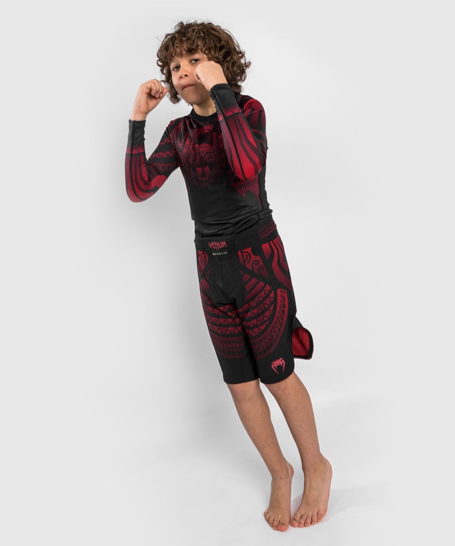 venum nakahi kids fightshort - pretovermelho