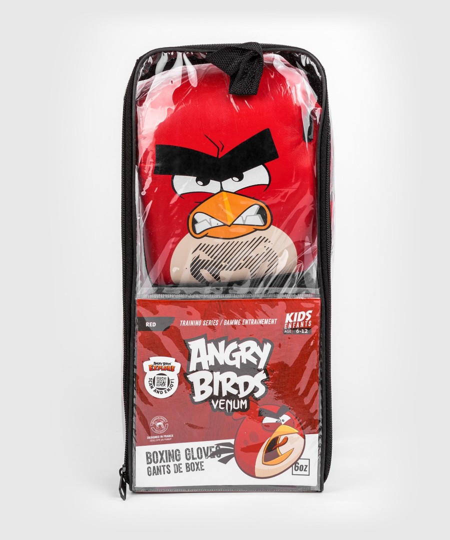 luvas de boxe venum angry birds - para crianças - vermelhas