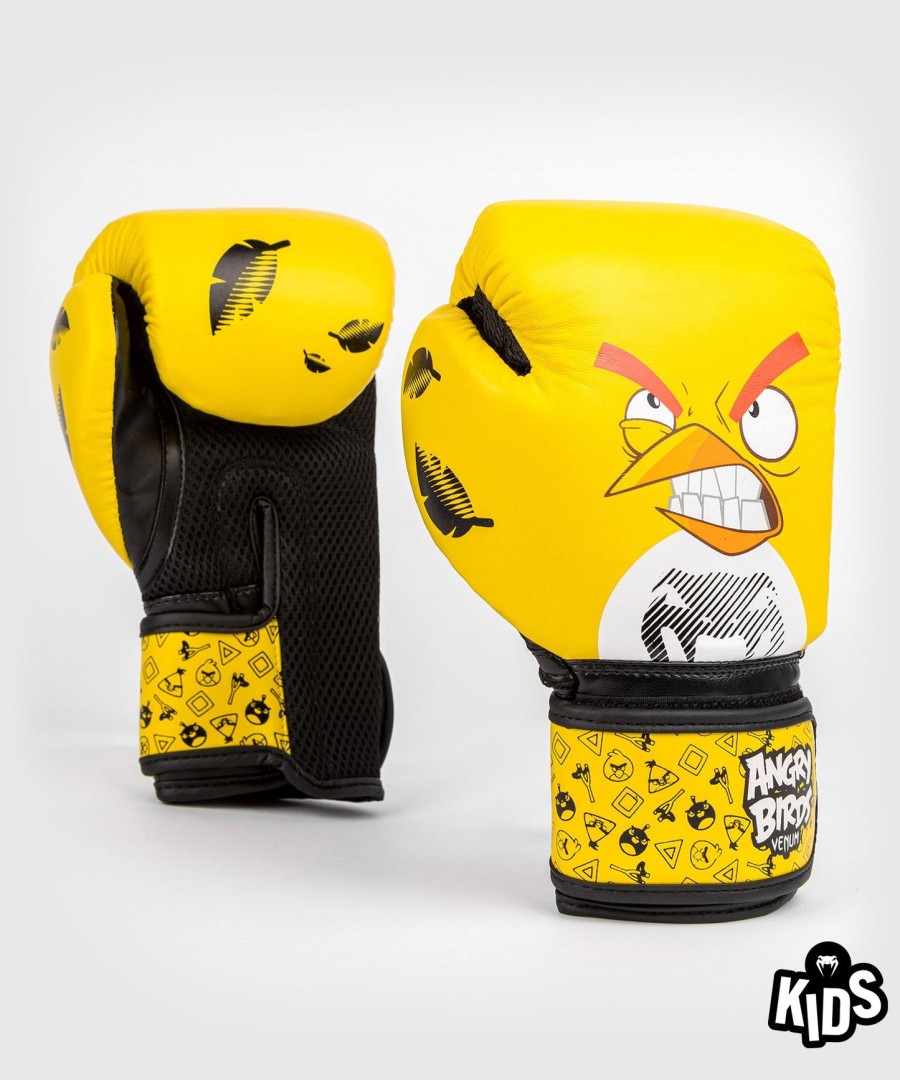 luvas de boxe venum angry birds - para crianças - amarelas