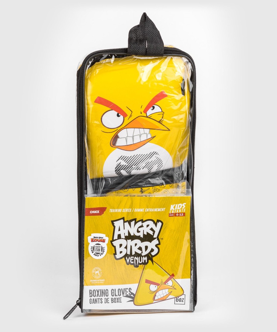 luvas de boxe venum angry birds - para crianças - amarelas