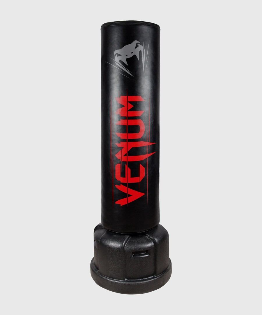 saco de pancada vertical venum flex - pretovermelho