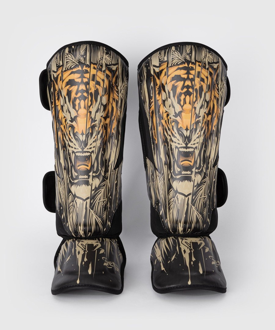 caneleiras venum tiger - pretolaranja neon