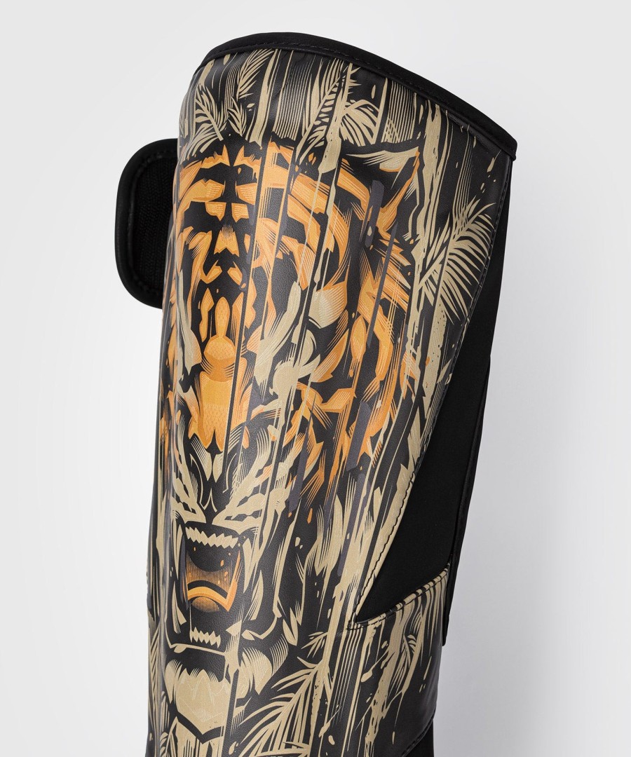 caneleiras venum tiger - pretolaranja neon