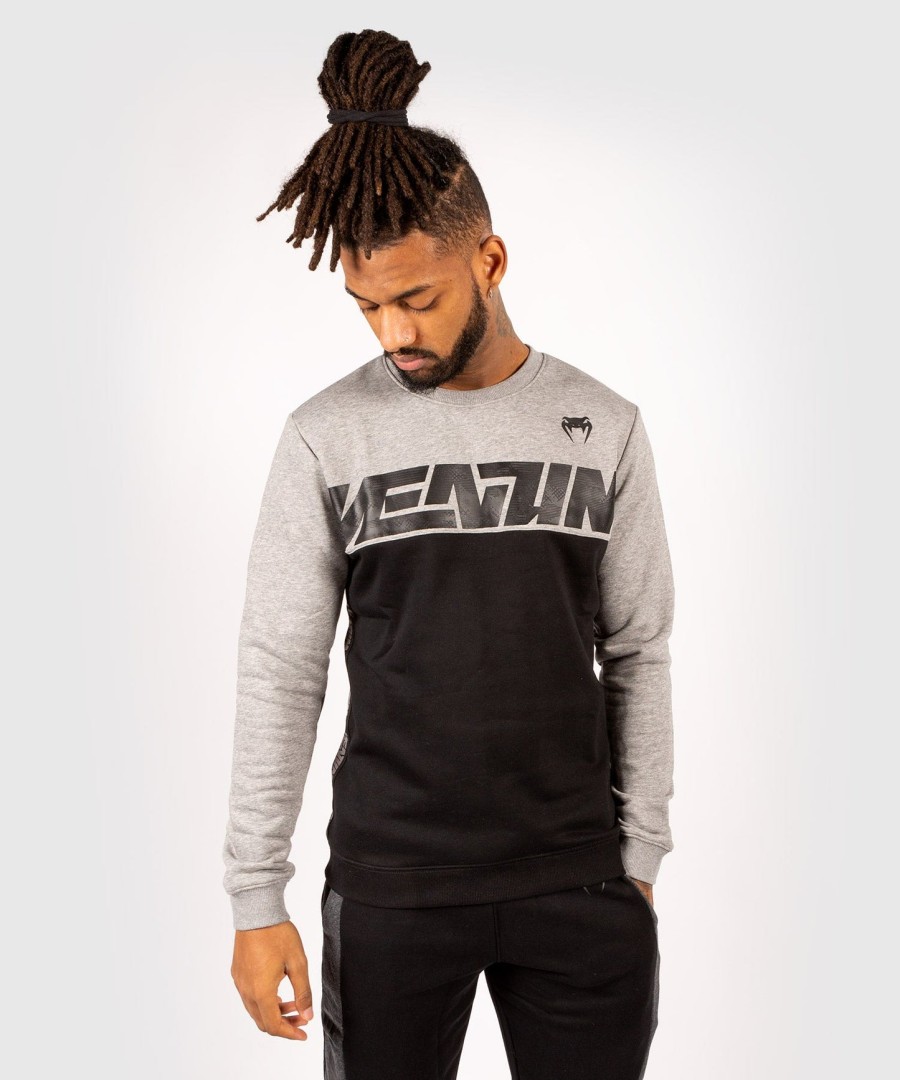 moletom venum connect crewneck - pretocinza mesclado