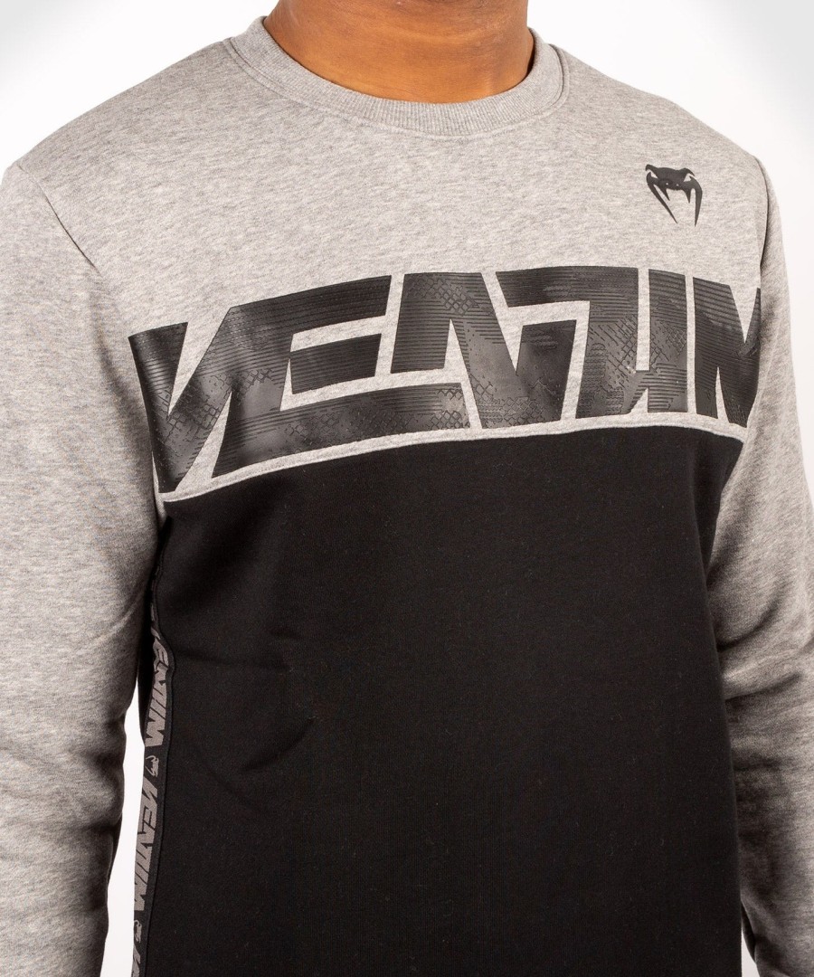 moletom venum connect crewneck - pretocinza mesclado