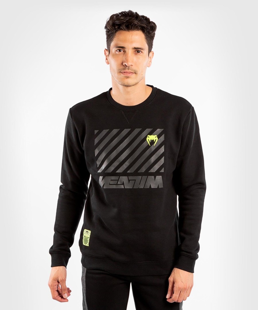 moletom venum stripes com gola redonda - preto