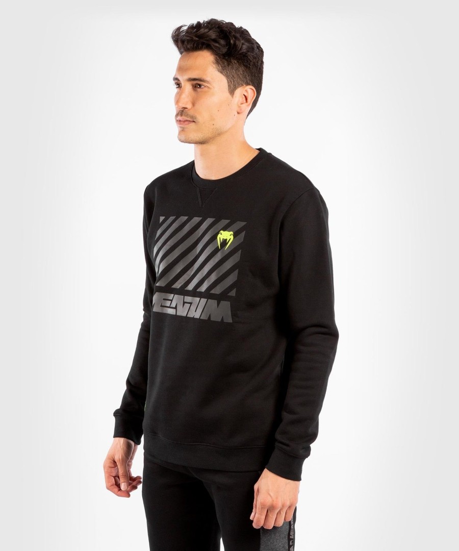 moletom venum stripes com gola redonda - preto