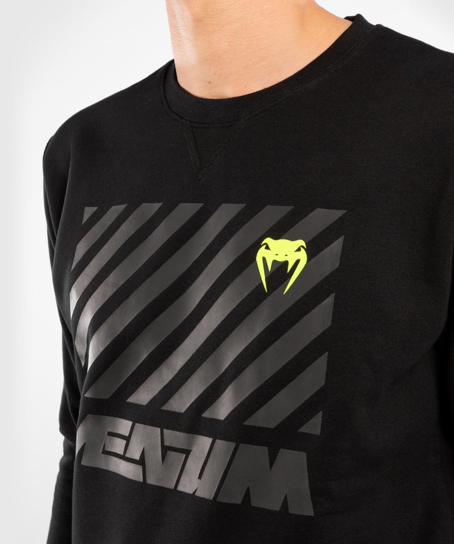 moletom venum stripes com gola redonda - preto