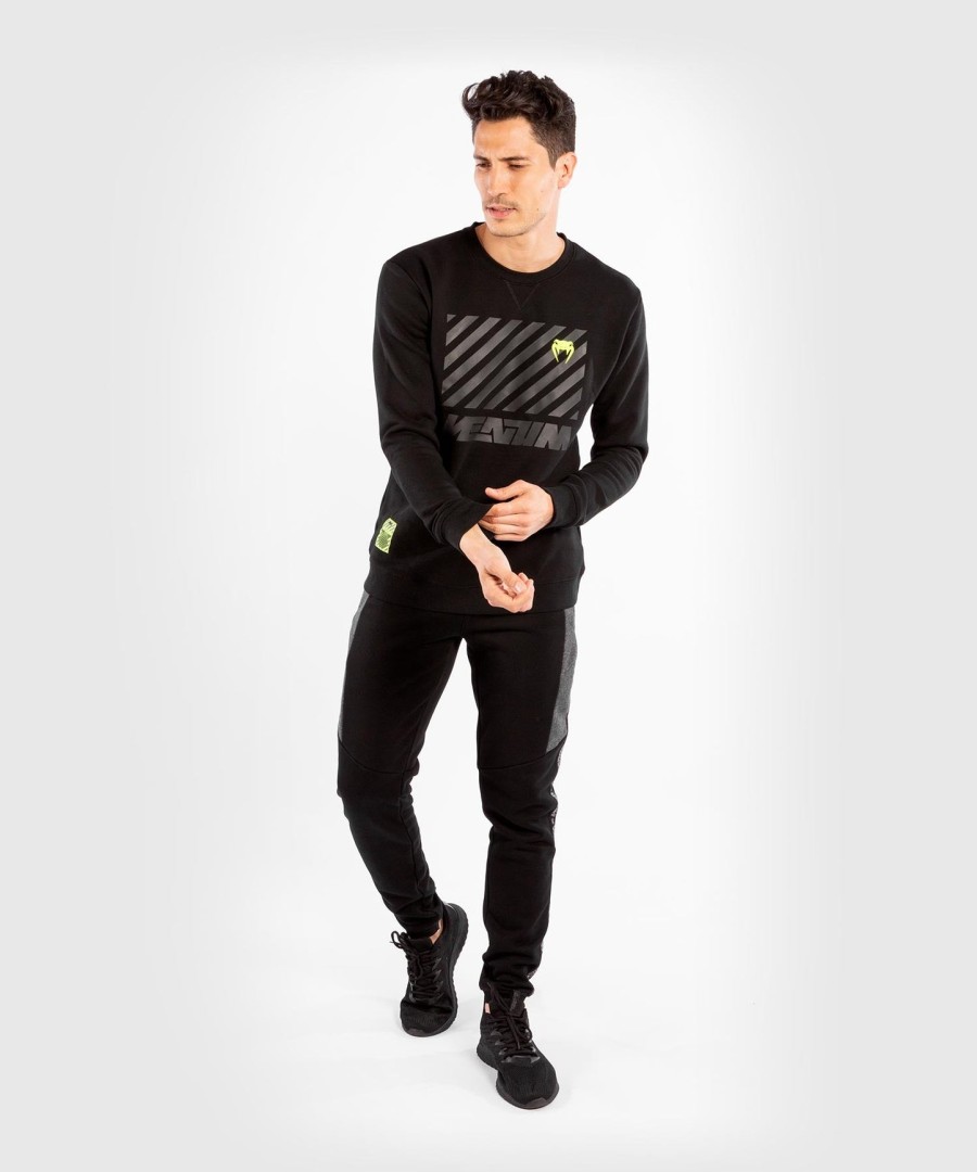 moletom venum stripes com gola redonda - preto