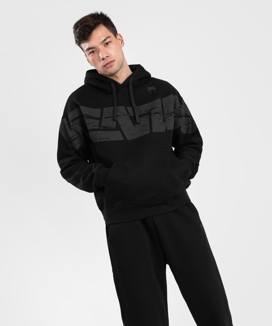 moletom com capuz venum connect xl - modelagem oversize - preto