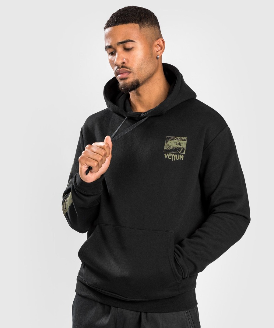 moletom com capuz venum fangs corte regular - preto