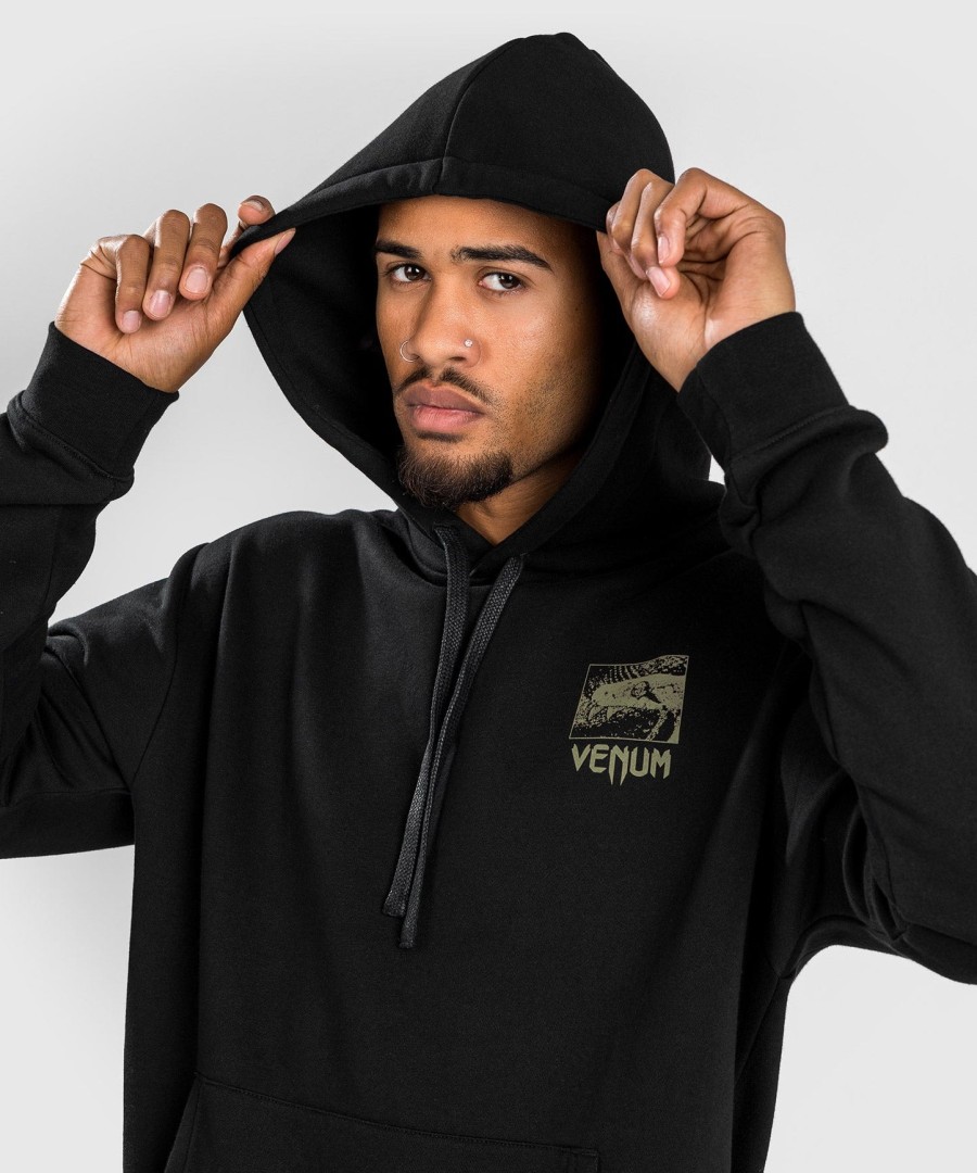 moletom com capuz venum fangs corte regular - preto