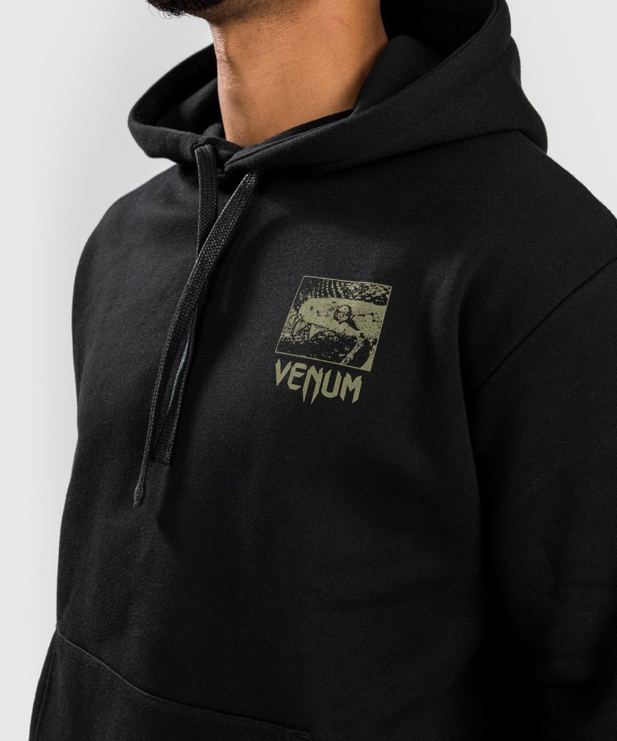 moletom com capuz venum fangs corte regular - preto