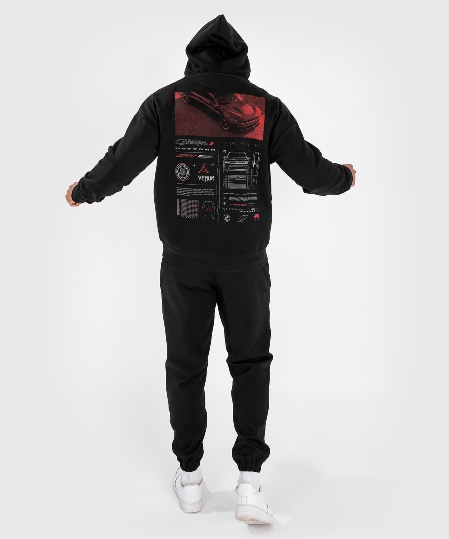 moletom com capuz unissex venum x dodge banshee com estampa - preto