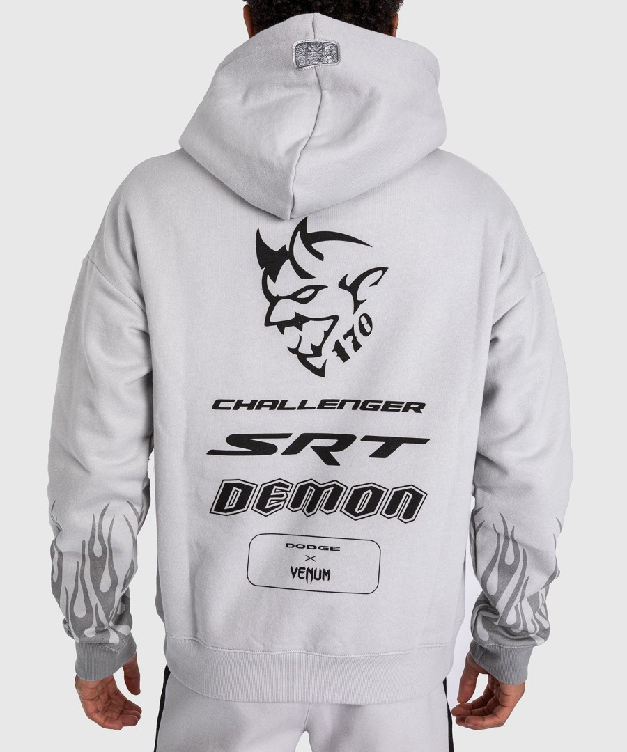 moletom com capuz venum x dodge demon 170 - cinza