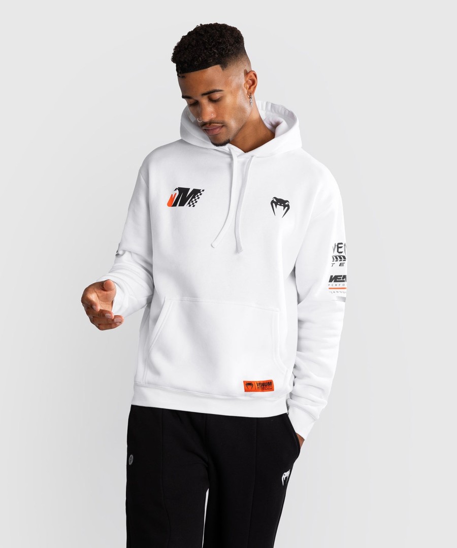 moletom com capuz venum motorsport - branco neve