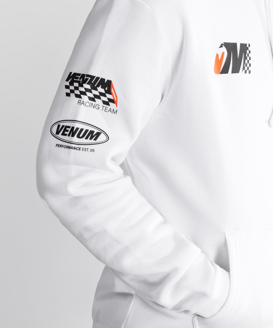 moletom com capuz venum motorsport - branco neve