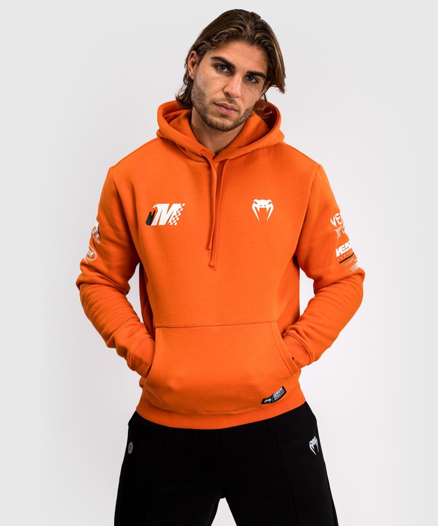 moletom com capuz venum motorsport - tangerina