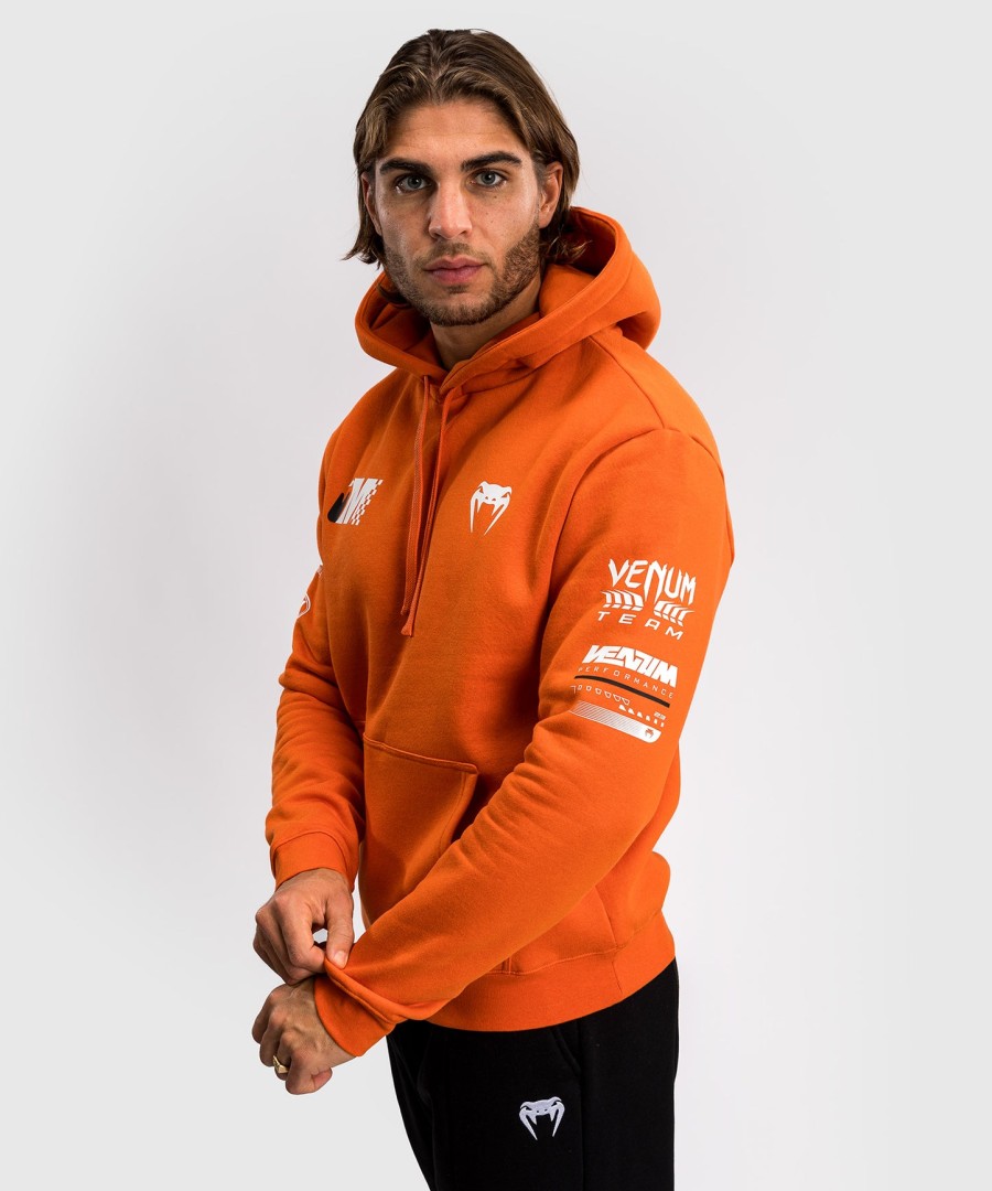 moletom com capuz venum motorsport - tangerina