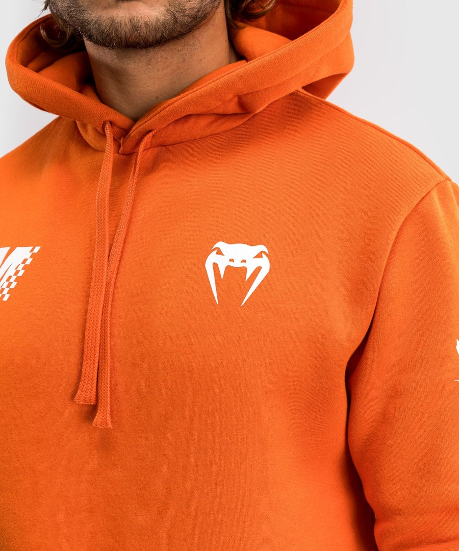 moletom com capuz venum motorsport - tangerina