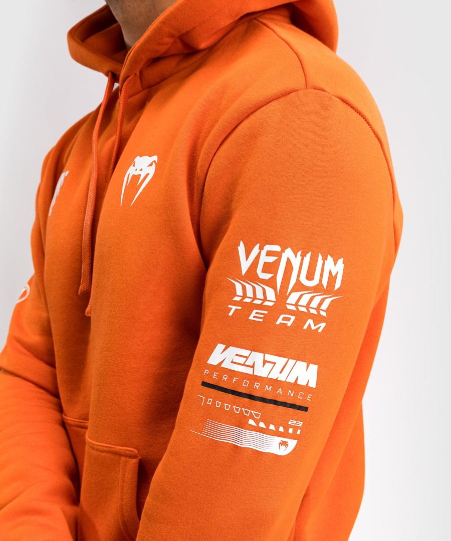 moletom com capuz venum motorsport - tangerina
