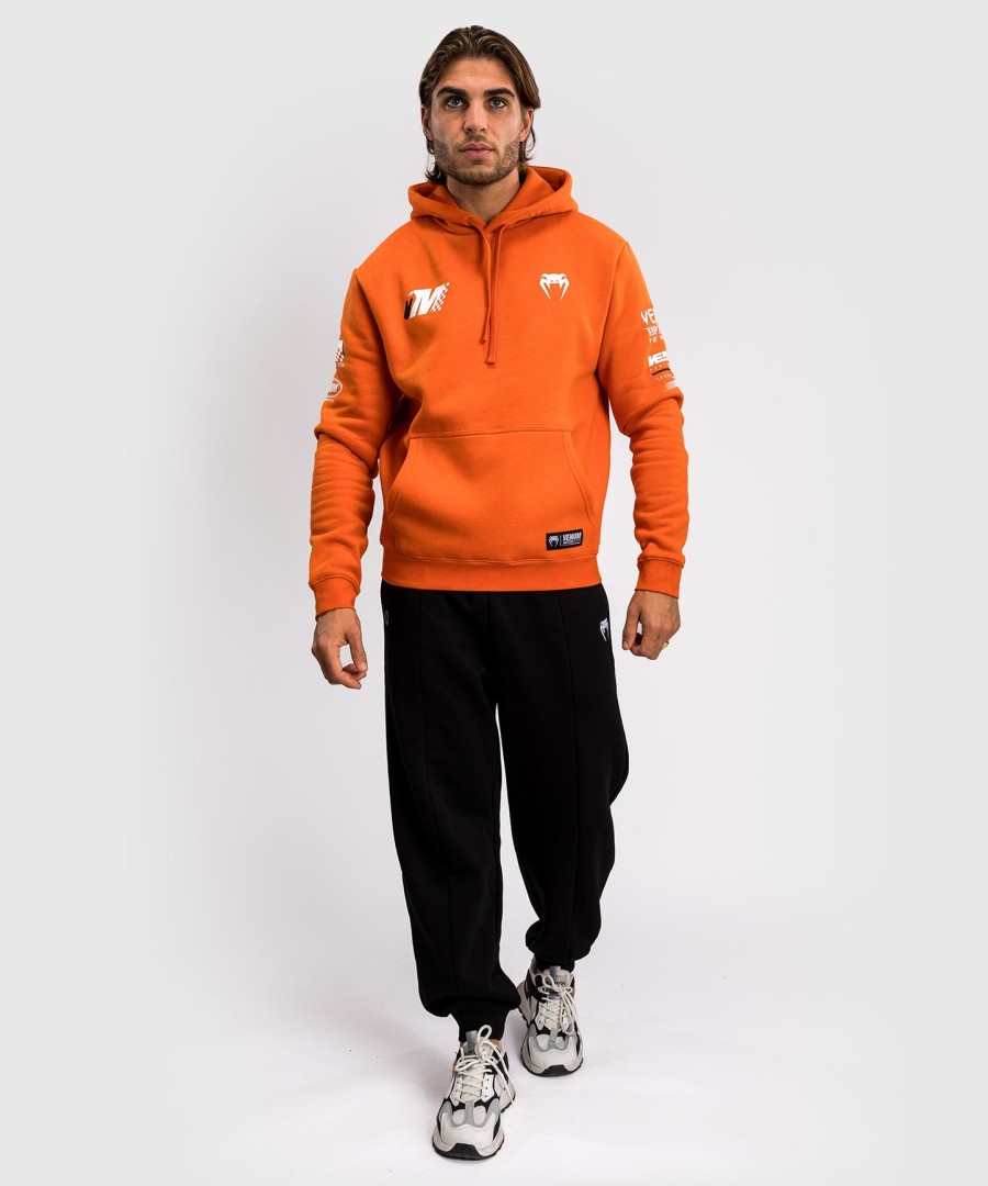 moletom com capuz venum motorsport - tangerina