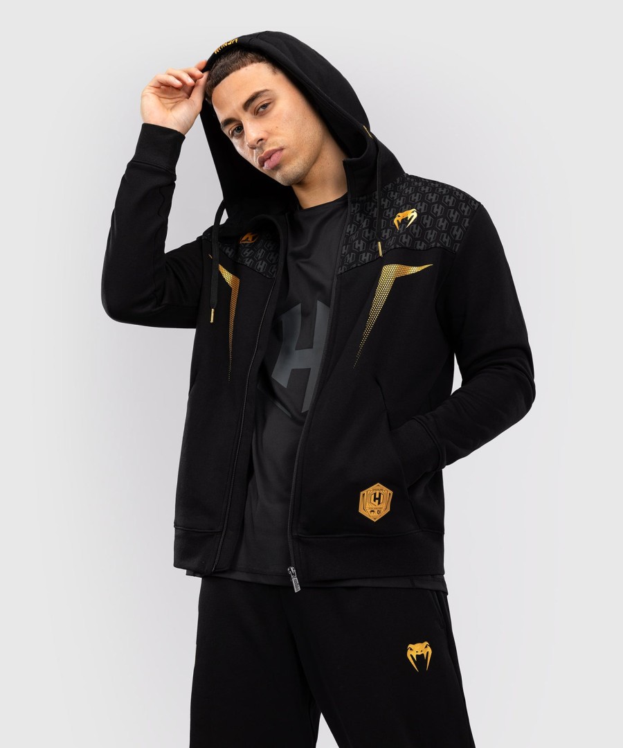 jaqueta com capuz fk x venum hexagone mma - pretodourado
