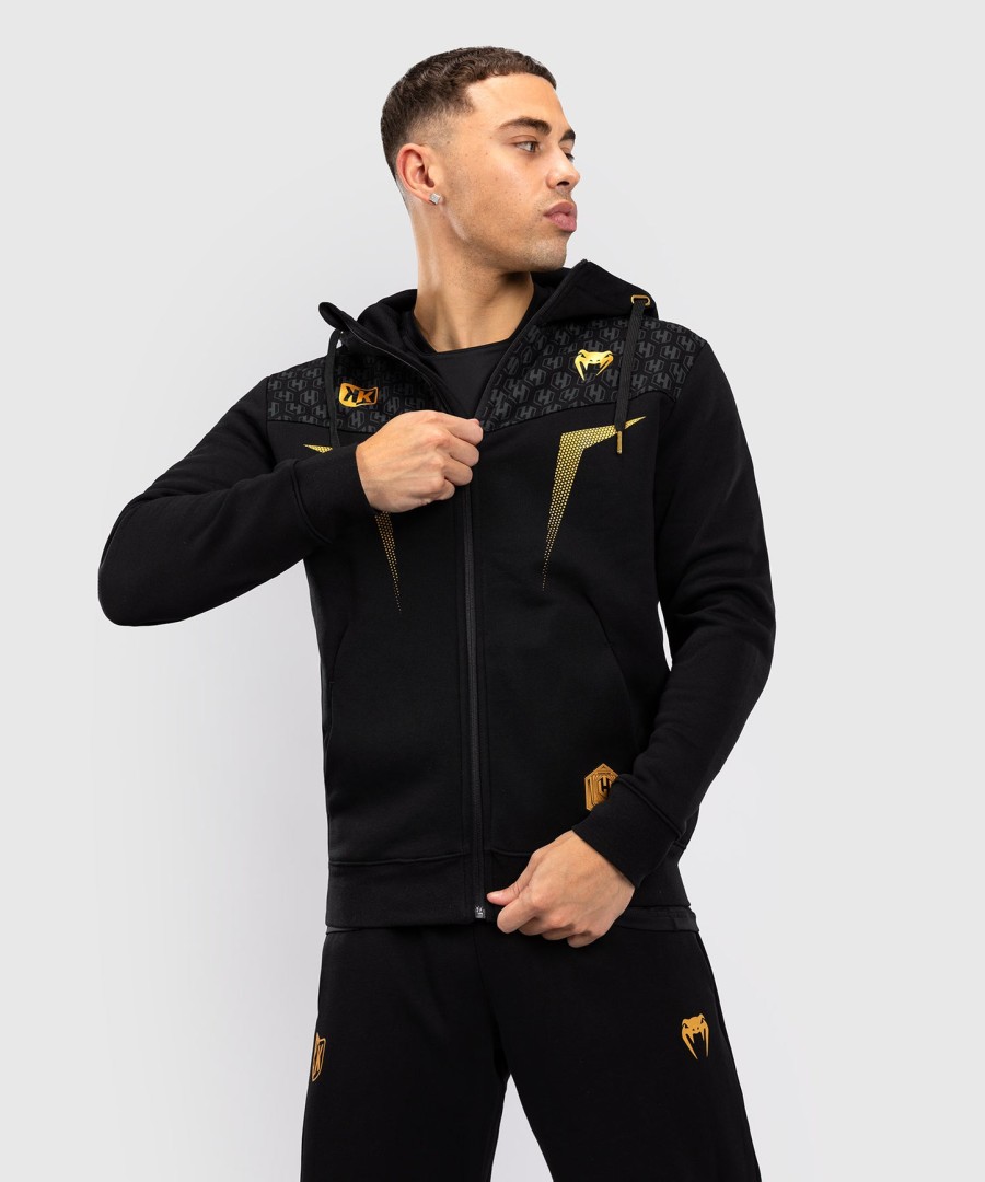 jaqueta com capuz fk x venum hexagone mma - pretodourado